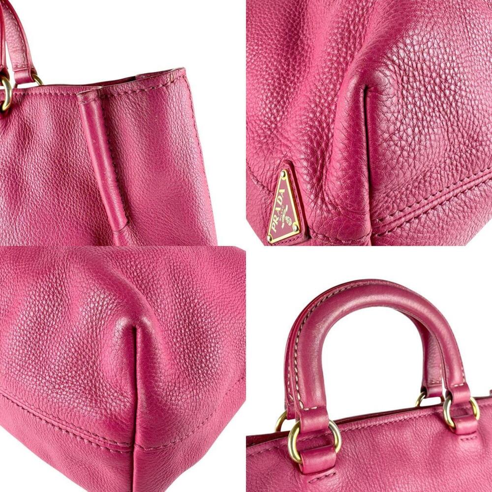 PRADA Pink Leather Shoulder Bag - Picture 4 of 5